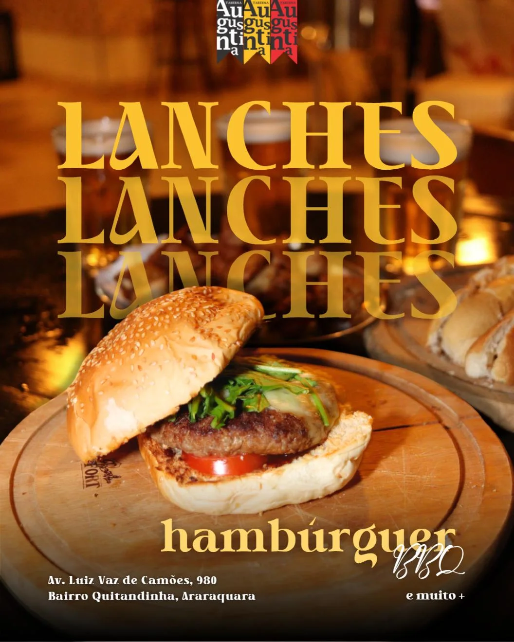 Post: Lanches, hambúrguer BBQ