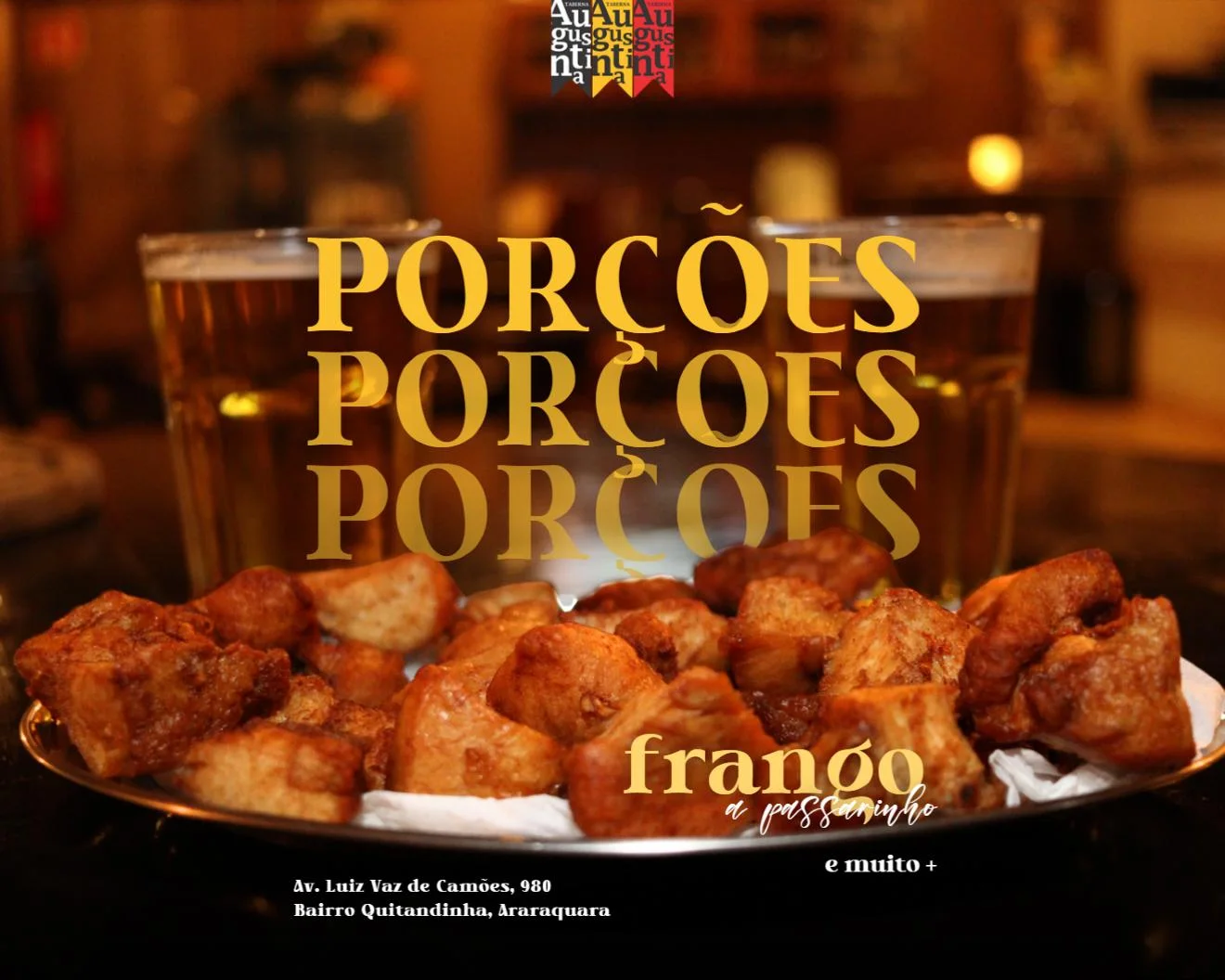Post: Porções, frango a passarinho