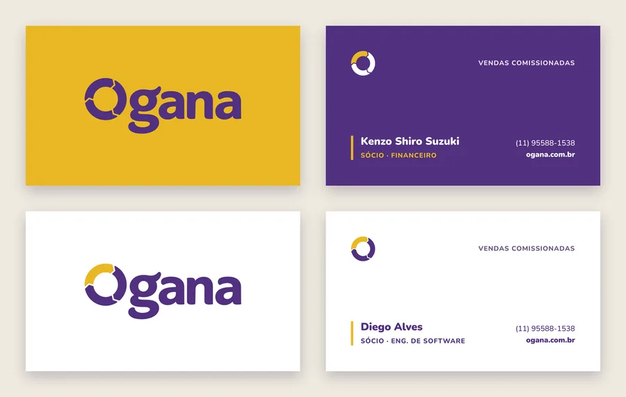 Cartões de visita Ogana